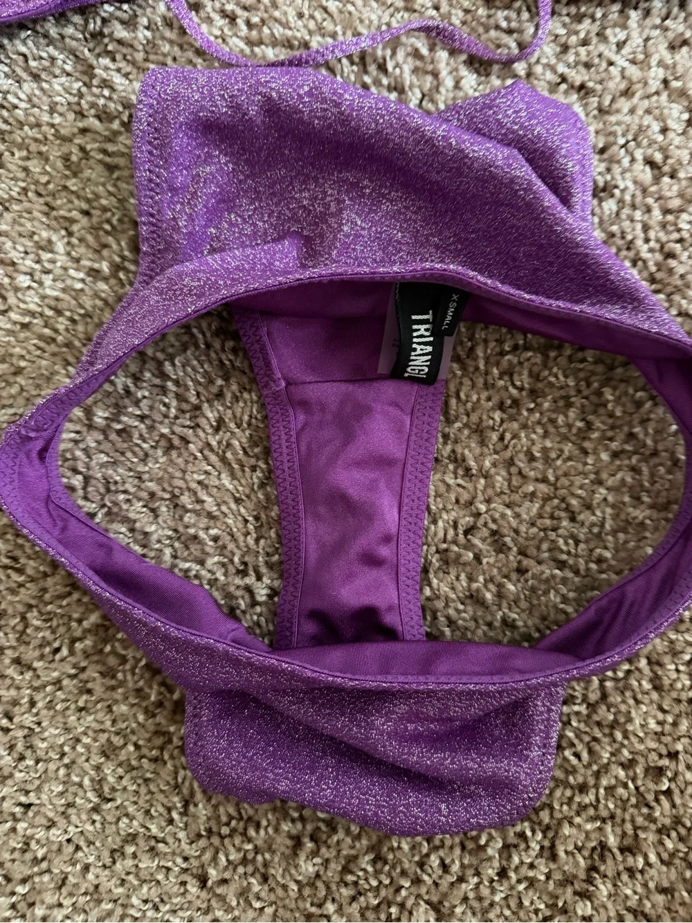 triangl swimwear Shimmery Violet Bikini Set